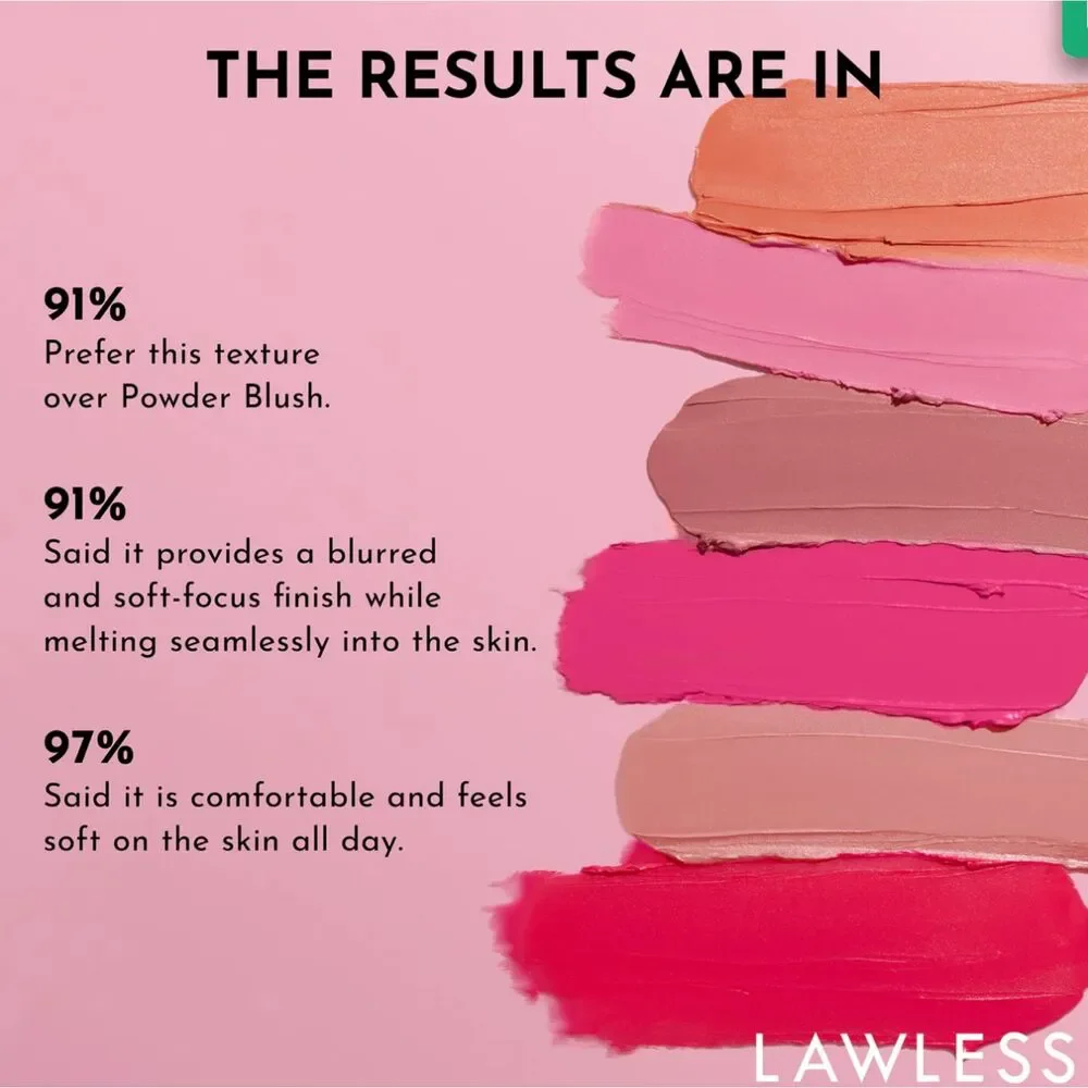 NIB LAWLESS Pinch My Cheeks Soft-Blur Cream Blush in Duchess